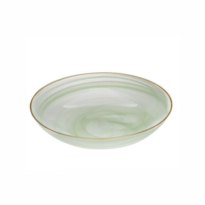 Ismay Round 2.25L Salad Glass Bowl Serving Dish - Green