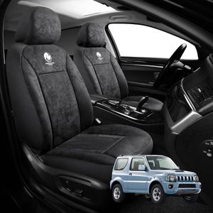 Australian Goose Edition Front Seat Covers for Suzuki Jimny 2018 - Current (Auto) - Suede, Universal Fit - Black