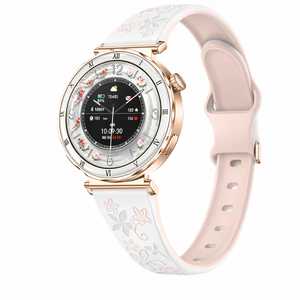 Ultra Thin Smart Watch Amoled Bluetooth Call Fitness Tracker Bracelet Watch White Pink