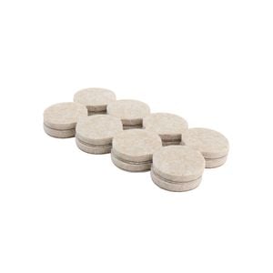 Surface Gard 25mm Beige Round Adhesive Felt - 16 Pack