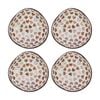 4pk Lvd Hearts Decorative Round Coconut Mop Trinket/jewellery Bowl 13x13x6cm