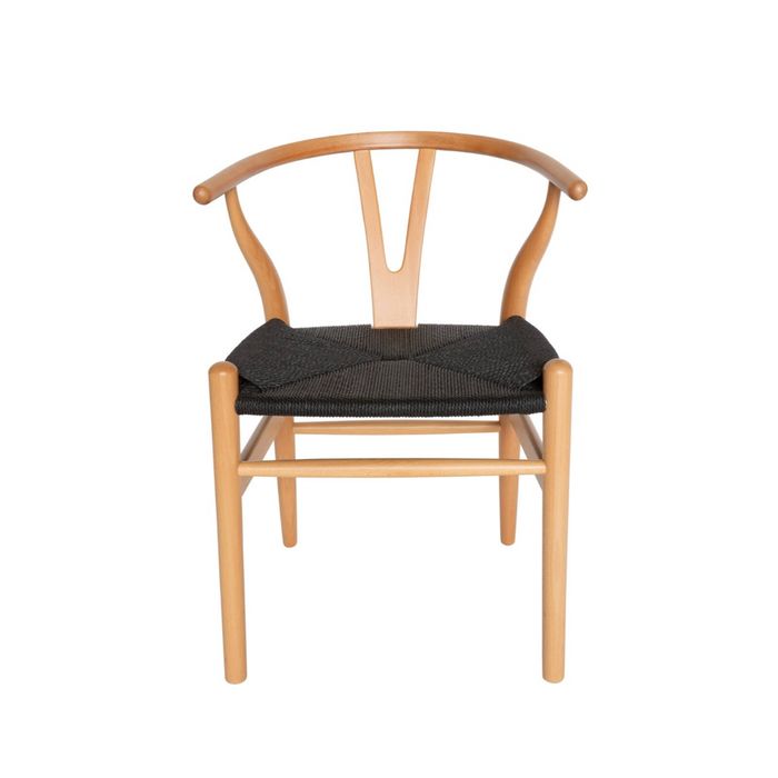 SK Designer Living | Replica Hans Wegner Wishbone Chair - Natural & Black