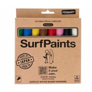Primary Acrylic Paint Pens - 4mm Durable Bullet Nibs for All Surfaces - Premium Japanese Quality