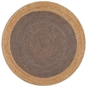 Gallery Polo Grey 120x120cm - Small Round Handwoven Jute Indoor Rug