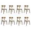 Levede 8pc Solid Wood Dining Chairs - Walnut