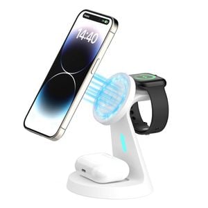 Laser 3 in 1 Wireless Charging Stand (White)