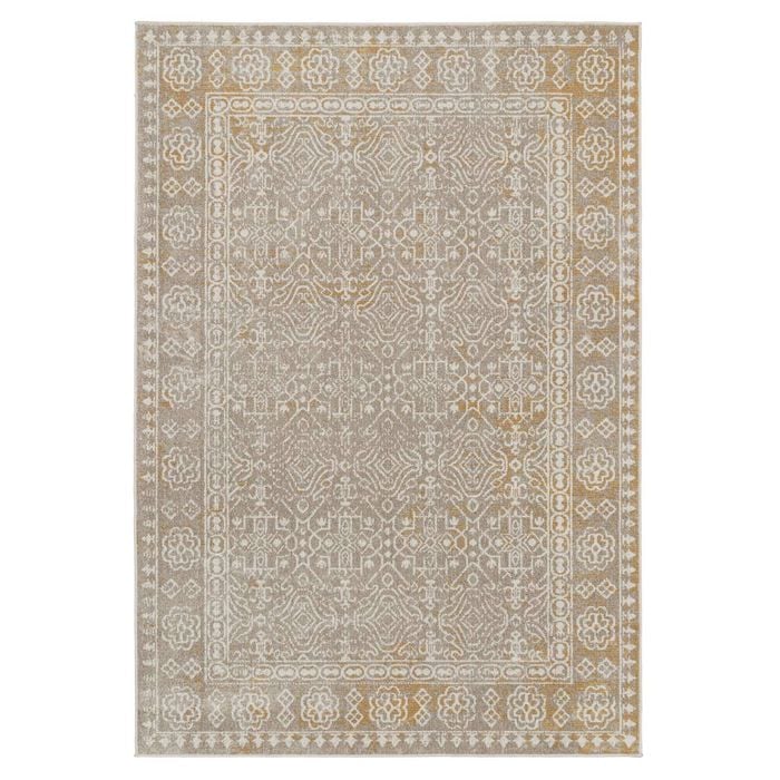 Loopsie-290cm X 200cm-navestad Gold Grey Traditional Washable Rug