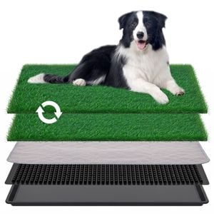 Advwin Dog Potty Portable Pet Training Toilet Indoor Large Reusable Pee Pad 2 Grass Mat