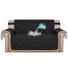 Smarcute 2 Seater Waterproof Sofa Cover Couch Cushion Furniture Protector Black