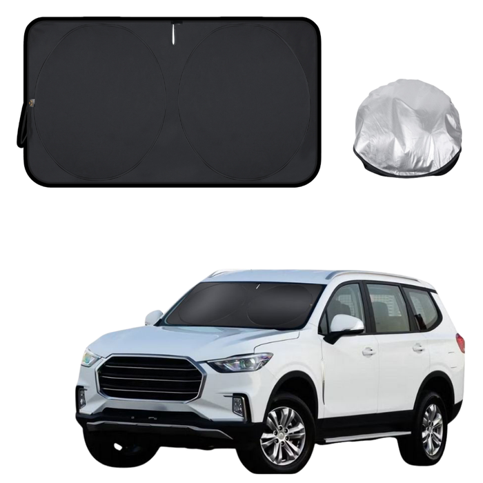 Front Windscreen Sun Shade for LDV D90 2017 - Current - Standard 150 x 85 cm - Black