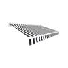 Windoware 5.8 x 3m Black / White Semi Cassette Outdoor Folding Arm Awning