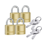 Master Lock 20mm Brass Keyed Padlock - 4 Pack