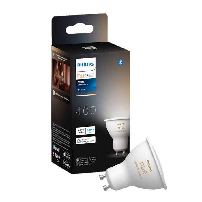 Philips Hue GU10 LED 400Lm White Ambient 4.2W Smart Globe