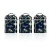 Laura Ashley Elveden Canister Set of 3 Navy Blue