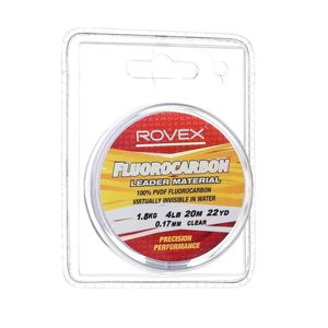 Rovex 20m clear flurocarbon fishing leader 4lb