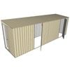 Build-a-Shed 1.5 x 6 x 2m Skillion Dual Single Hinged Side Doors Shed - Cream