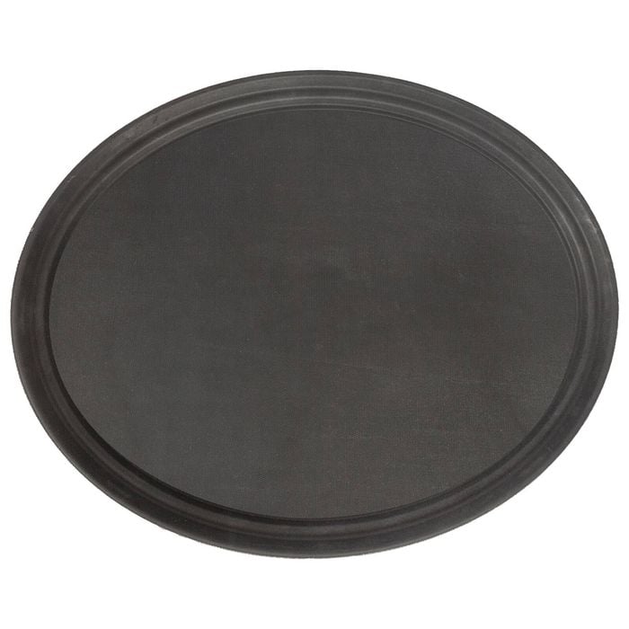 Oval Serving Tray - 68.5 x 56cm - Reusable Non Slip Stackable Rubberized Food Drinks Platter Tray
