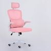 La Bella Pink Work Office Chair - Lumber Support, Flip-up Armrest, Adjustable Headrest SITIO