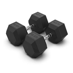 Brixx 32.5kg Rubber Hex Dumbbells (sold In Pairs)