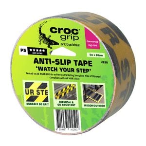 Croc Grip 5m x 50mm "Watch Your Step" Anti-Slip Tape
