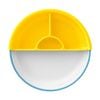 2pc Omie Toddler Plate Easy Scoop Edge W/ Divider Blue/yellow 7.5cm Diameter