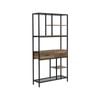 IHOMDEC 6-Tier Open Multi-function Bookshelf with Drawers Rust Dark Brown