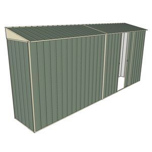 Build-a-Shed 0.8 x 4.5 x 2m Skillion Single Sliding Side Door Shed - Green