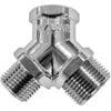 Kinetic 15 x 20mm Brass Chrome Plated Male / Male Y Fitting