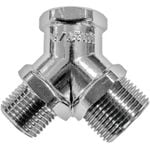 Kinetic 15 x 20mm Brass Chrome Plated Male / Male Y Fitting