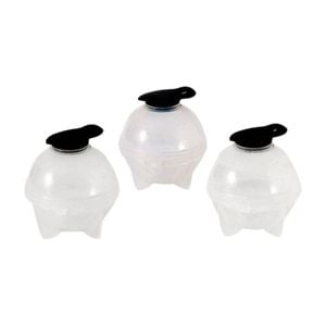 3pc Prepara Jumbo Slow-Melting Whiskey Drink Ice Ball Sphere Mould Large Black