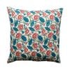 Kolka Kumudani Quilted Euro Sham Quilted Front & Envelope Tie-Back ClosureBlue