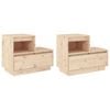 vidaXL 2x Bedside Cabinets Nightstand Organiser Drawer Storage