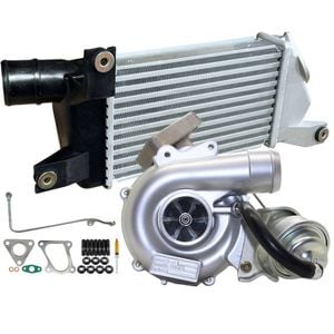 Upgrade Billet Turbo Charger With 50mm Intercooler And Genuine Oil Feed Pipe For Mitsubishi Triton Mn 4d56 2.5l 2wd Vt10