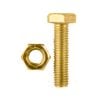 Pinnacle M10 x 40mm Yellow Zinc Hi Tensile Hex Bolt And Nut - 4 Pack