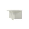 Seek and Ramble Delos Round 80cm Coffee Table Faux Stone White