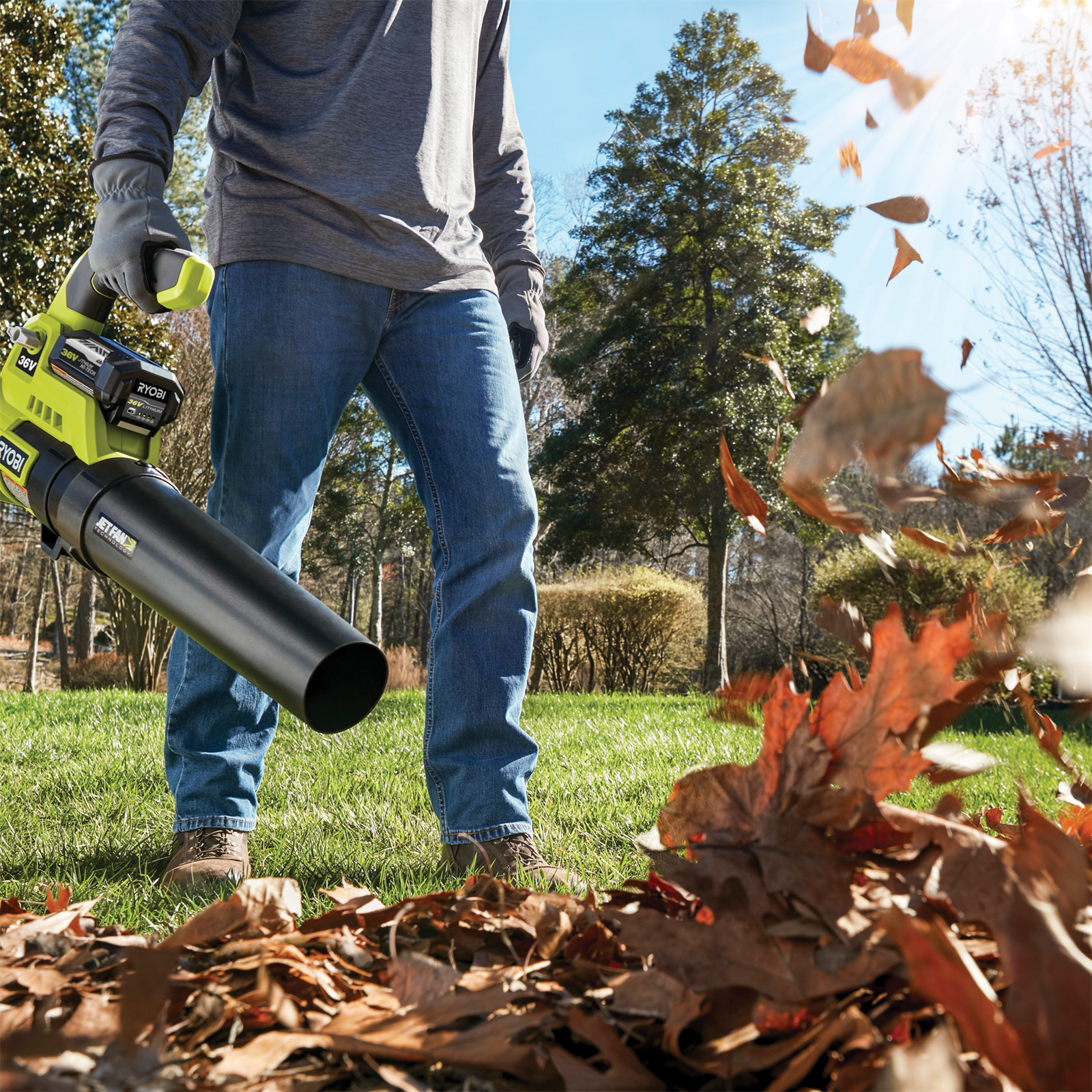 Ryobi 36V Cordless 525CFM Jet Blower RBL360 Tool Only Bunnings Australia