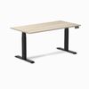 Desky Dual Melamine Sit Stand Desk Matte Black Frame 150cm