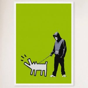 Galrie Banksy Choose Your Weapon Green Print 2010 Limited Edition Art, White Frame, A3 30 x 42cm (12 x 16inch)