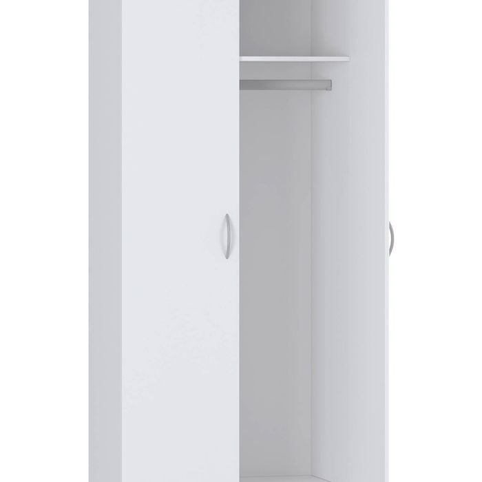 Practa White 2 Door Robe