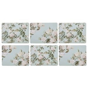 6PK Ashdene Elegant Rose 29cm Hardboard/Cork Placemat Rect - Mint