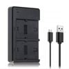 External USB Dual Charger for Canon LP-E17 EOS 200D 200D Mark II M6 M3 LC-E17 Camera Battery