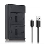 External USB Dual Charger for Canon LP-E17 EOS 200D 200D Mark II M6 M3 LC-E17 Camera Battery
