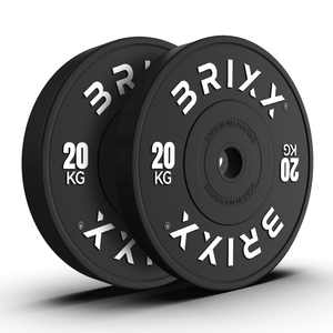 BRIXX 20kg PRO Black Olympic Bumper Plates