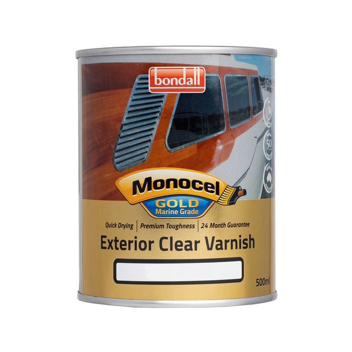 Bondall 500ml Satin Monocel Gold Marine Clear Timber Varnish - 500ml