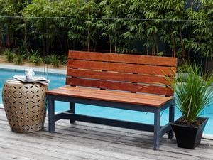 DIY Step Image - How to make a wooden D.I.Y. garden bench . Blob storage upload.