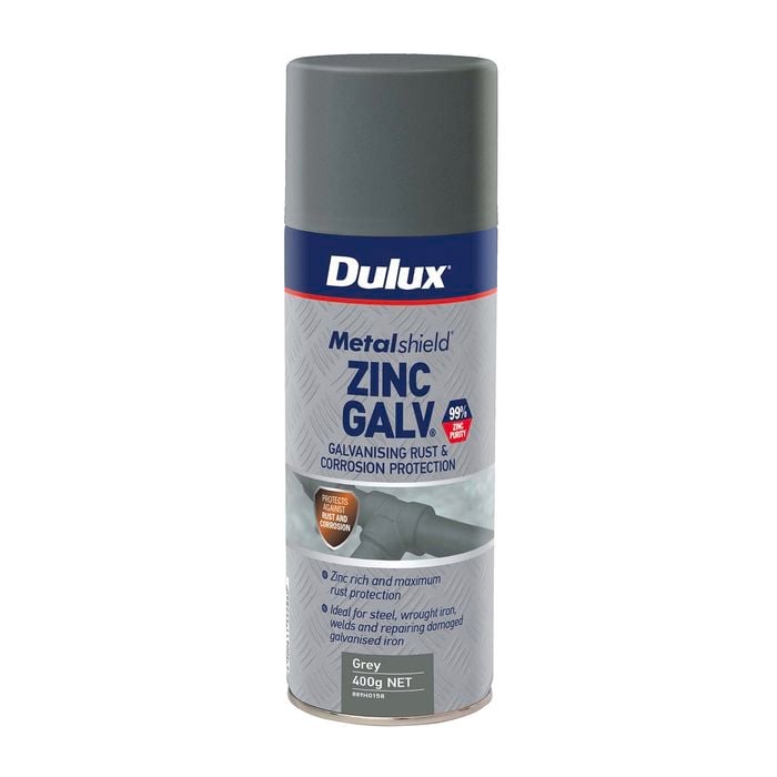 Dulux 400g Metalshield Zinc Galvanised Spraypack