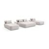 Norfolk Aluminium Double and Single Sun Lounge Set Light Dune With Side Tables Package & Sandstone Cushions
