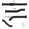 Ignite Exhausts Turbo Back For Toyota Hilux 3l D4d 3" No Cat With Diff Pipe Black Aluminised Steel