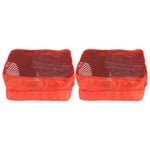 4pc Tosca XL Travel Packing Cube Storage Bags - Red
