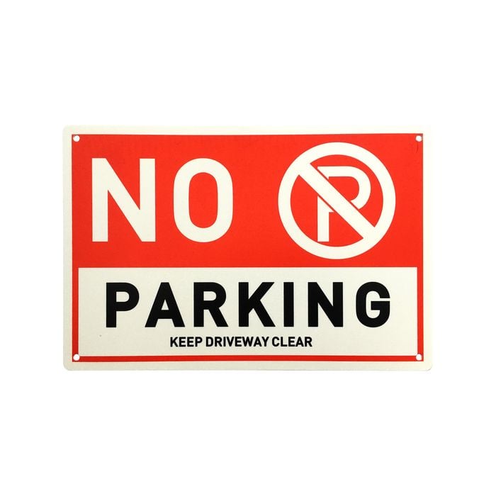 Brutus No Parking Keep Driveway Clear 300 x 200mm Plastic Sign